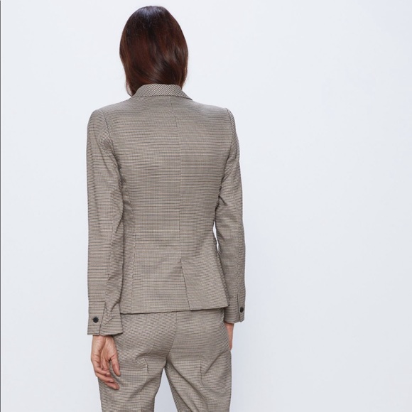 COPY - ZARA Hounds tooth tailored blazer NWT - Picture 6 of 10